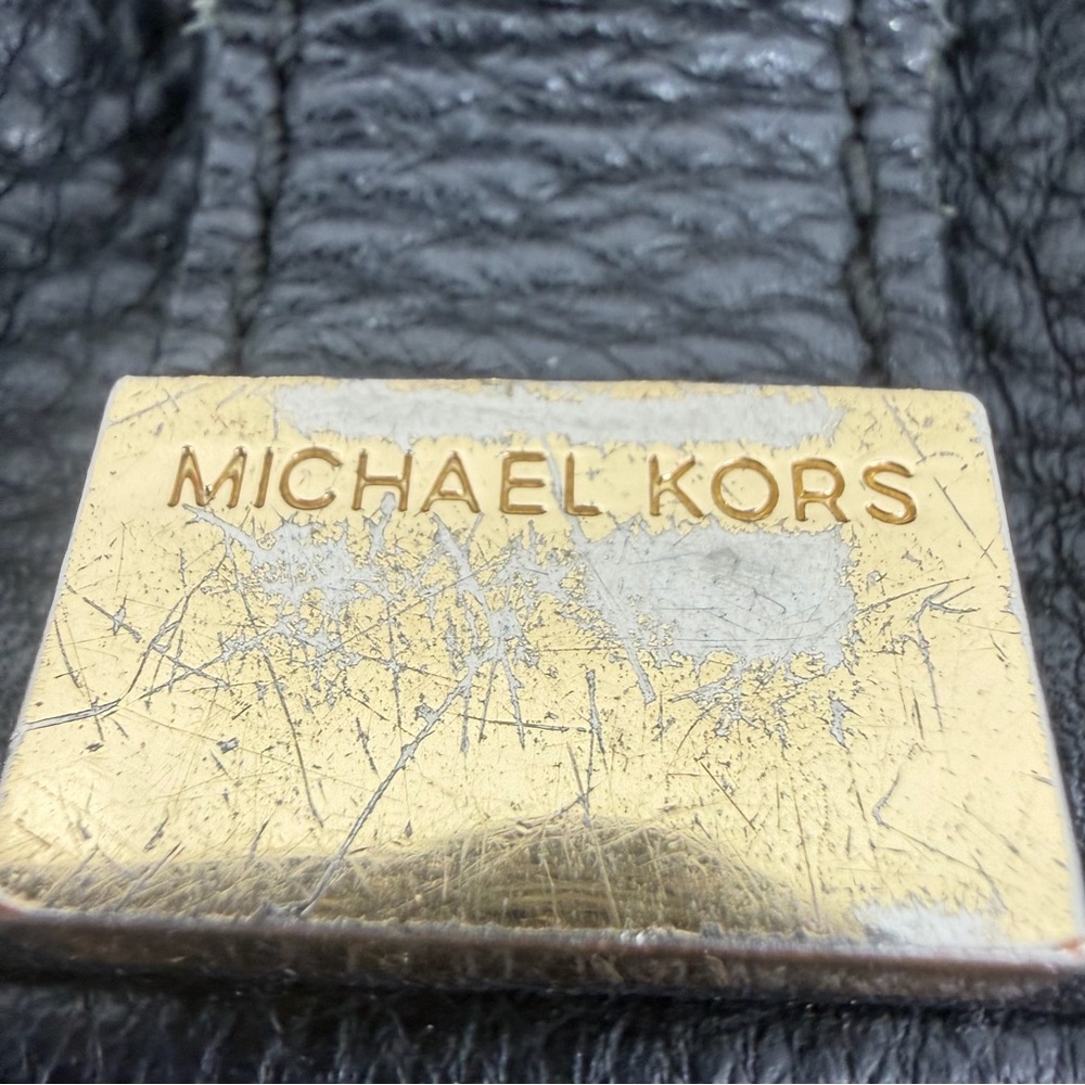Michael Kors Black Hobo Bag with Gold Accents - Picture 5 of 9